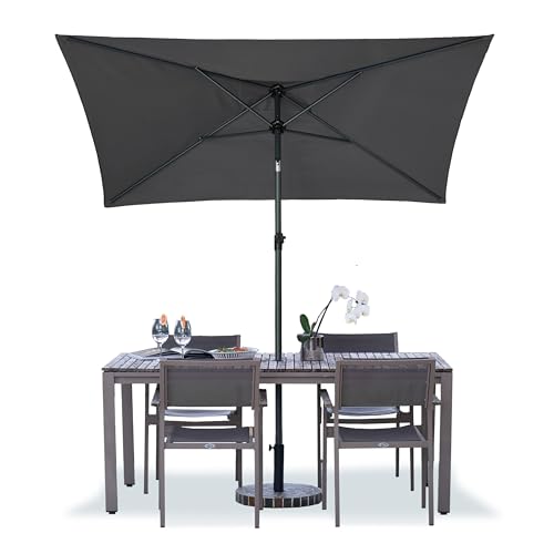 Ammsun AM76013 6.6 X 4.3Ft Rectangular Patio Umbrella Small Table Umbrella Outdoor Patio Steel Pole And Ribs thumb #1