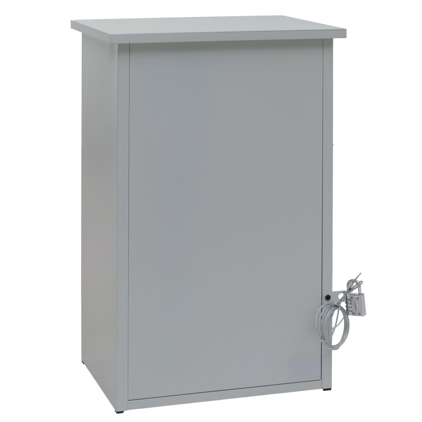 PROREGAL Paketkasten mit 2 Fächern HxBxT 78x49x38cm Stahl Grau Paketbox Paketfach Paketstation Briefkasten draußen groß XXL freistehend Schlüssel integrierte Rückholsperre