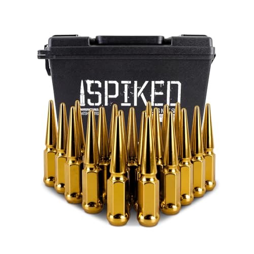 Image of Mishimoto Spiked Lug Nuts, M12x1.5, 20-PC Set, Gold
