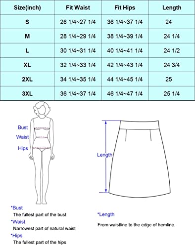 Belle Poque Stretchy Pencil Skirts For Work Business Black, Size Large Kk271-1 #TOP5