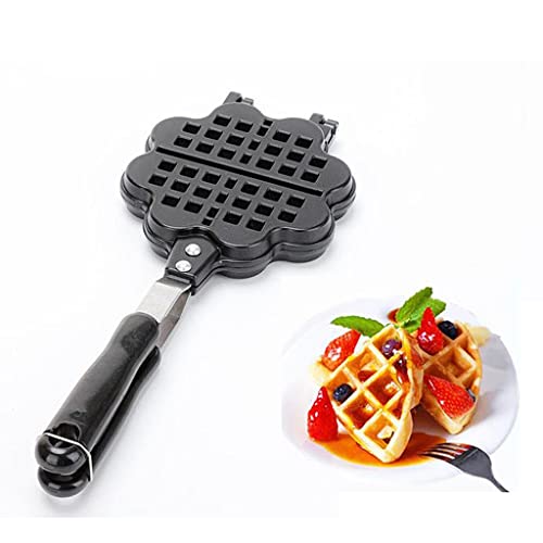 MERIGLARE Herzform Waffeleisen Platte Pressform Brot Brot Backwerkzeug Form – Bild 3