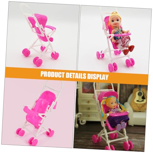 KONTONTY 2 Stück Puppenwagen für Robuster Puppenzubehör mit Realistischem Design Hand Augen Koordination für Jungen – Bild 3