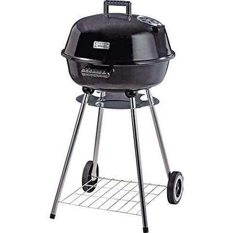 Duke Grills Omaha Charcoal Kettle BBQ Grill - 18” x 31” X 23” - 247 sq-in cooking surface - Cook 9+ burgers - Lid Hook - Stable 4 Leg Design - Heat Resistant Handles - Duals Vents - Ash Catcher Cover