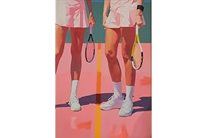 cupmod Vintage Sport Paint by Numbers Kit for Adults: Paint Your Way to Tennis Triumph