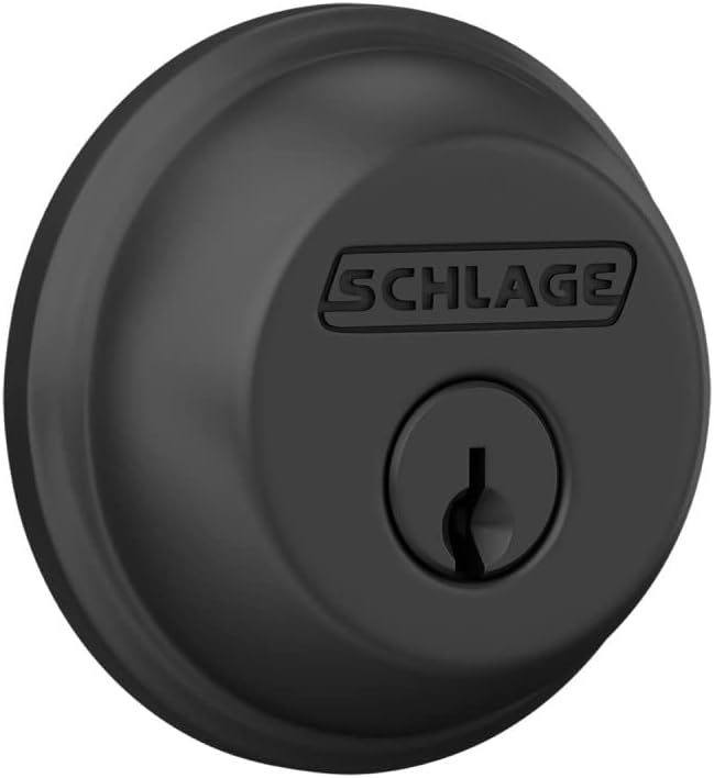 B60 N 622 Deadbolt, Keyed 1 Side, Highest Residential Security, Matte Black
