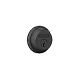 Schlage B60 N 622 Deadbolt, Keyed 1 Side, Highest Residential Security, Matte Black