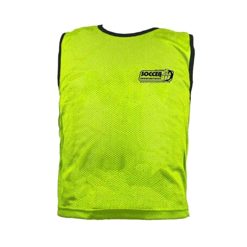 Soccer Innovations Deluxe Youth Mesh Vest Style Bib Set, Yellow, Set of 10