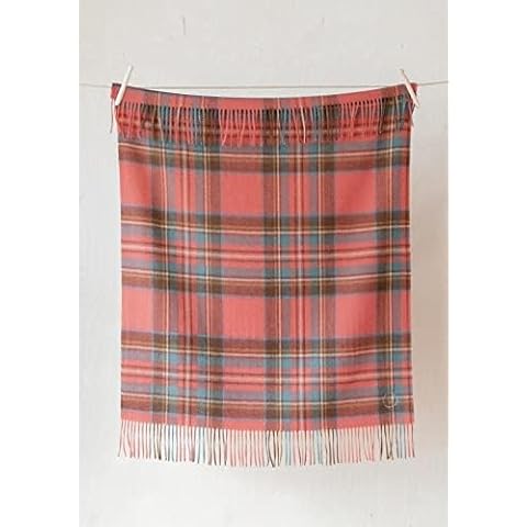 The Tartan Blanket Co. 100% Lambswool Luxury Baby Blanket for Newborns in Stewart Royal Antique Tartan, Soft Touch, Hypoallergenic Baby Gift, 75cm x 110cm Cover