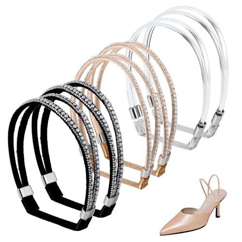 3 Pares Correas para Zapatos Tacón Alto, Correas Zapatos Desmontables 3 Estilos Banda Elástica Zapatos Correas Zapatos Tacones Accesorio para Tacones Altos Sueltos Zapatillas Sandalias