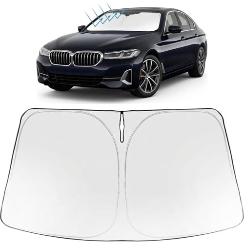 Image of Proadsy Windshield Sun Shade for BMW 5-Series 2024-2026 Foldable Front Sunshade Protector Sun Visor Blocks UV Rays Keep Car Cooler Accessories
