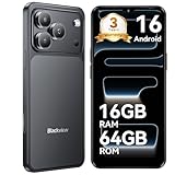 Blackview Wave 7C Sim-free & Unlocked Mobile Phones, 32MP Smart Phones,16GB+64GB Android 16 Phone, Phone Android, 6.56" Cheap Android Phone, Face Unlock, WIFI 5G/GPS/IP54/3.5mm/3 Year Warranty, Black