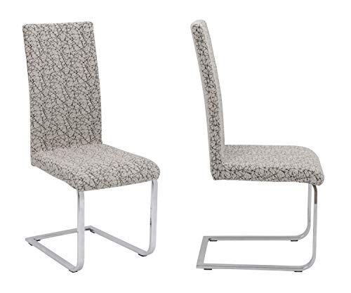 Beautex Lot de 2 housses de chaise universelles stretch en marbre, Stretch, naturel, Universelle Cover