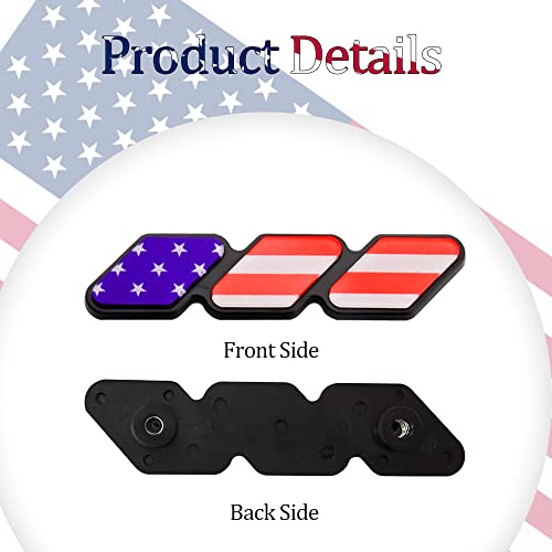 Image of Grille Decor Badge, Tri-Color Grille Insert Trims | Tri-Color Grille Badge Emblem Decoration Accessories Car Truck Label Fit for Most Vehicles