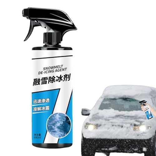 Spray dégivrant pour pare-brise et vitres de voiture flacon de 500ml