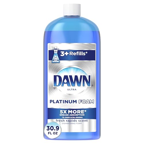 Dawn Dish Soap, Direct Foam Dishwashing Foam, Refill, Fresh Rapids Scent, 30.9 Fluid Oz (Pack of 6)