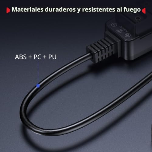Divisor D-Tap de 4 puertos con cable ignífugo de 64cm para conectar monitores 5