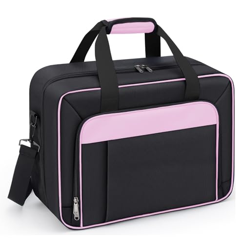 Image of Carrying Case Fit for PS5, Travel Thickened Protective Bag Compatible with Playstation 5 Console, Headset, PS5 Controller, Game Discs, and Gaming Accessories, Pink