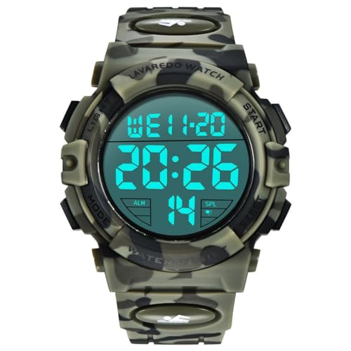 Reloj Digital para Hombre Relojes Militares Deportivos 5 ATM Impermeable al Aire Libre Cronógrafo Militar Relojes de Pulsera para Hombres con Luz Trasera LED, Alarma, Fecha, a Prueba de Golpes