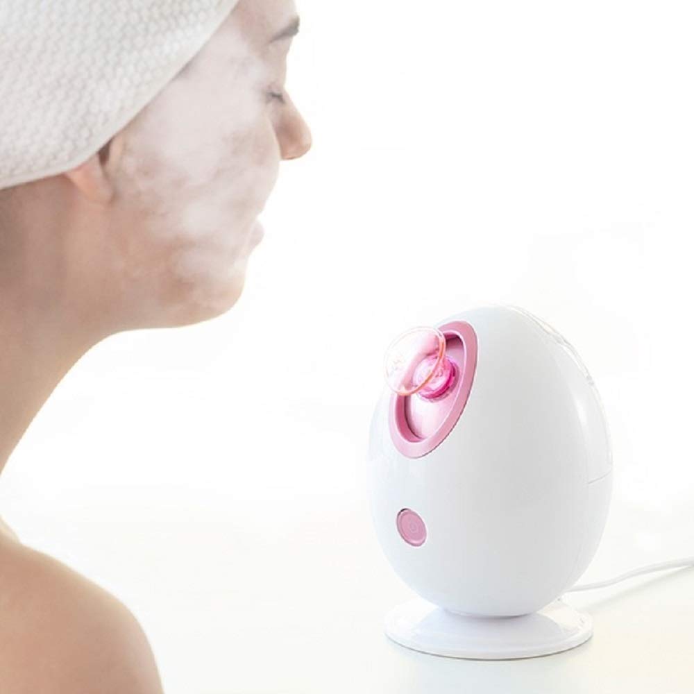 InnovaGoods® Sauna facciale elettrica Moistpa, pulisce, idrata e tonifica la pelle, dotata di funzione sauna facciale, vaporizzatore, luce LED e design elegante, ideale per la cura del viso.