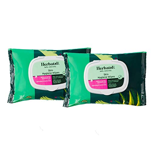 Bombay Shaving Company Herbatol Plus Wet Wipes For Adults | Disinfectant Hand & Face Wipes | Germ Protecting Sanitizer Wipes, 50 Pcs.