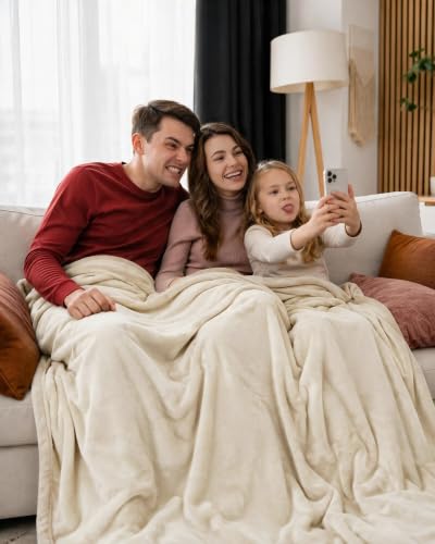 Good Nite Fleecedecke, flauschig, Flanell, warm, weich, Überwurf für Sofa, Couch, Tagesdecke – Ansicht 3