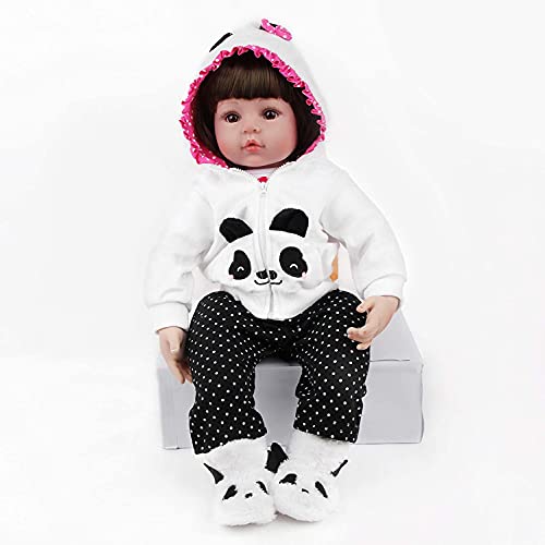 ZIYIUI Lebensechte Reborn Babypuppen 60cm 24 Zoll Weiche Vinyl Silikon Simulation Reborn Babys Mädchen Puppen wie echte… – Bild 6