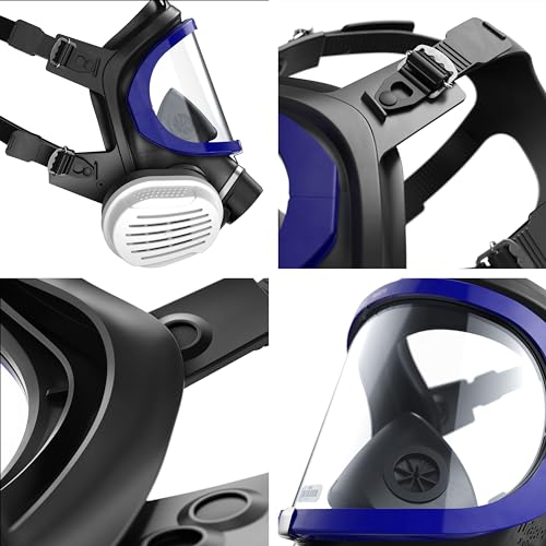 Dräger X-plore 5500 Vollmasken-Set, Atemschutzmaske mit A2P3 Kombi-Filter für Maler, Lackierer gegen Gase, Dämpfe, Feinstaub und Partikel, Universalgröße