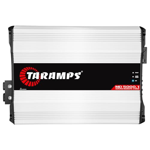 Taramps MD 5000.1 Amplifier 2 Ohms 5000 Watts RMS 1 Channel Full Range, Car Audio Monoblock, LED Monitor Indicator Class D, Great for Subwoofer, MD 5k