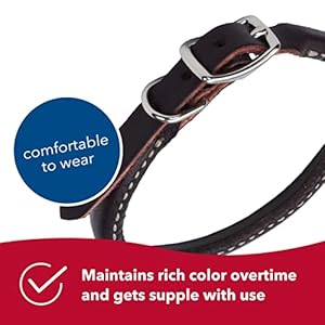 Coastal Pet Circle T Latigo Leather Round Dog Collar  Handcrafted Leather Pet Collar for Dogs  Comfortable Dog Collar for Dogs with Long Hair or Sensitive Skin  38 X 14  Cucciolini Doodles Coastal pet circle t latigo leather round dog collar  handcrafted leather pet collar for dogs  comfortable dog collar for dogs with long hair or sensitive skin  38 x 14   cucciolini doodles