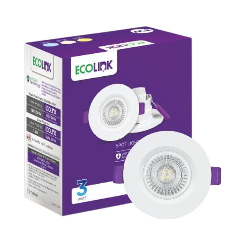 EcoLink 3-watt LED Spot Light | 2 inch Deep JB LED Spot Light for Home | Colour : Natural White, Pack of 1 (B0D2DK12LS) Amazon Price History, Amazon Price Tracker