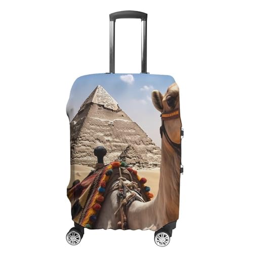 Pyramid Camel Luggage Cover, Washable Elastic Suitcase Cover Protector Fit 18-32 Inch Luggage