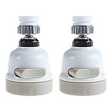 FEIGO Regulador de Agua 360 Grados Ajustable de la regadera Grifo de la Ducha Grifo de la Cocina del Baño Grifo de Ahorro de Agua