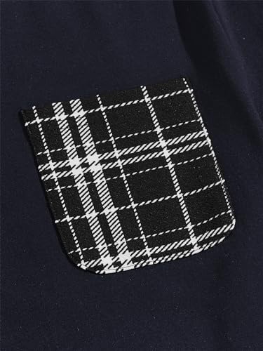 GORGLITTER Men's Pajamas Short Sets Short Sleeve Night Shirt and Shorts Sleepwear3