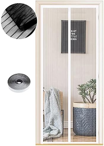 Fliegengitter Tür Magnet Insektenschutz, Verschiedene Größen,75 x 220cm, Magnetvorhang ist Ideal für Balkontür Wohnzimmer und Terrassentür, Kinderleichte Klebemontage Ohne Bohren,