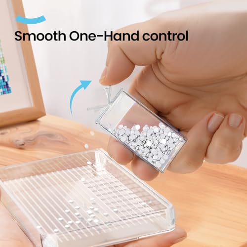 iPart Diamond Painting Storage Containers, Portable Bead Storage Container 64 Gird Diamond Painting Accessories