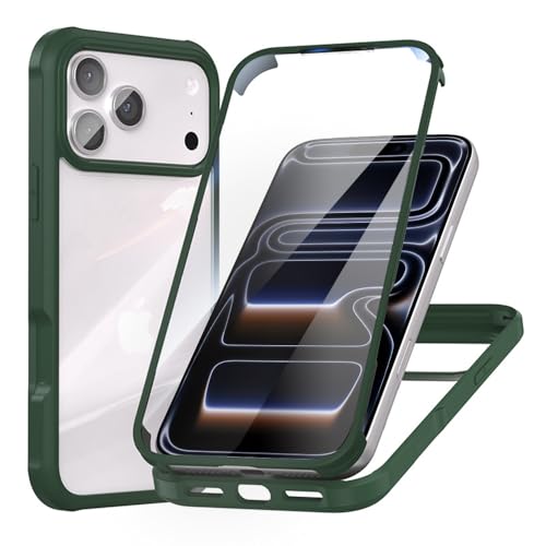 MQman iPhone17ProMax p P[X ʓ OʃKX+wPCv[g 360°Sʕی 100ʃ^b`x ϏՌ KX tg+obNv[g y CX[dΉ O  Jo[ (O[, iPhone1