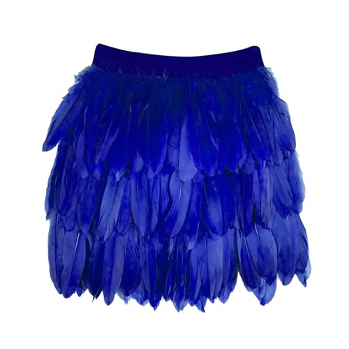 Jupe mi-corps en plumes style cabaret et vêtement de scène femme