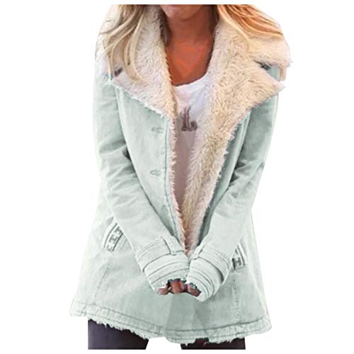 iQKA 90s Sweatshirt Fleece Pullover Women Plus Size Blouses Girls Winter Jacket(Mint Green,XL)