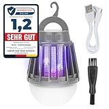 alca® Insektenlampe Akku USB 3in1 Campinglampe Mückenvernichter Insektenschutz