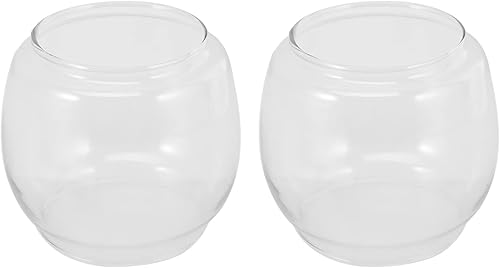 2 piezas de lámpara de cristal de repuesto de globo de queroseno para lámpara de mesa vintage, 2.4 x 1.8 pulgadas
