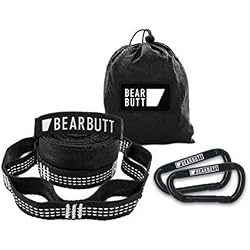 Bear Butt Kodiak Hammock Straps for Trees - 20 Feet Long, 40 Combined Loops - Holds 1000 Pounds - Camping Accessories With Carabiner