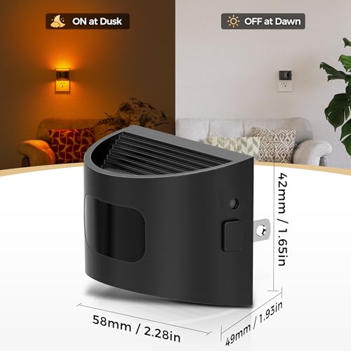 Image of DORESshop LED Night Light[4 Pack], Night Lights Plug into Wall, 3 Mode Plug in Night Light with Motion Sensor, Dusk to Dawn Sensor, Nightlights for Adults, Bedroom, Bathroom, Hallway, Amber