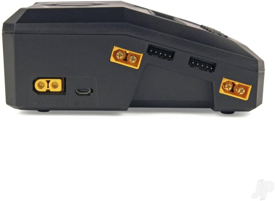 GT Power X4 400W AC/DC Charger, left side view with XT60 and USB ports.