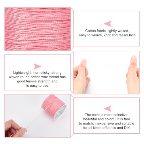 PH PandaHall 115 Yards 0.5mm Waxed Polyester Cord - Image 4
