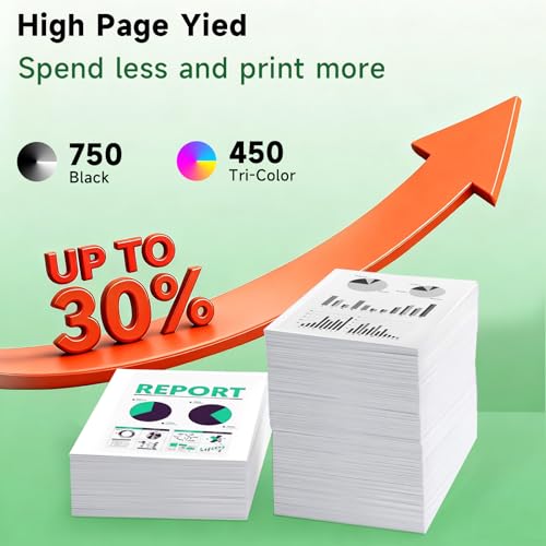 305XL Ink Cartridges High Yield Replacement for HP 305 Ink Cartridges Black and Colour for DeskJet 2820e 2810e 2800e 2710e 2720e 4220e 2721e Plus 4100 4120 Envy 6000 6020e 6032e Pro 6430, 2-Pack - Image 2