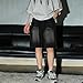 Baggy Denim Shorts Men Relaxed Fit Classic Vintage Everyday Short Jeans High Waisted Fashion Shorts with Pockets Black Medium