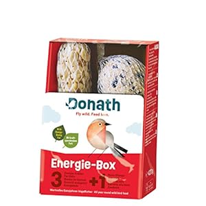 Energie-Box 3+1-3 Meisenknödel im Netz a 100g und 1 Nussstange a 120g – viel Abwechslung – wertvolles Ganzjahres Wildvogelfutter – aus unserer Manufaktur in Süddeutschland