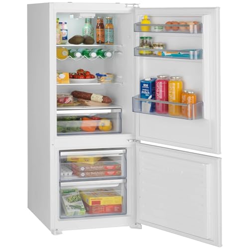 Oranier Einbau Kühl-Gefrier-Kombination 145 cm - Einbau-Kühlschrank mit 2 Frost-Schubladen - 211 Liter Volumen - Schlepptür Anschlag wechselbar EKG145
