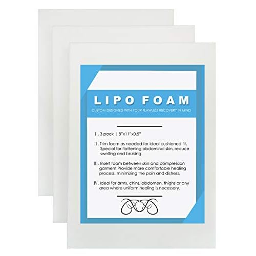 3 Pack Lipo Foam Post Surgery Ab Board for Liposuction Surgery 8"X11"…