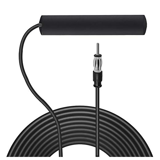 Universal Car Radio Antenna Car Stereo AM FM Hidden Windshield Adhesive Mount Patch Antenna for Vehicle Truck SUV Car Stereo in Dash Head Unit CD Media Receiver Player Audio HD Radio Player Amplifier